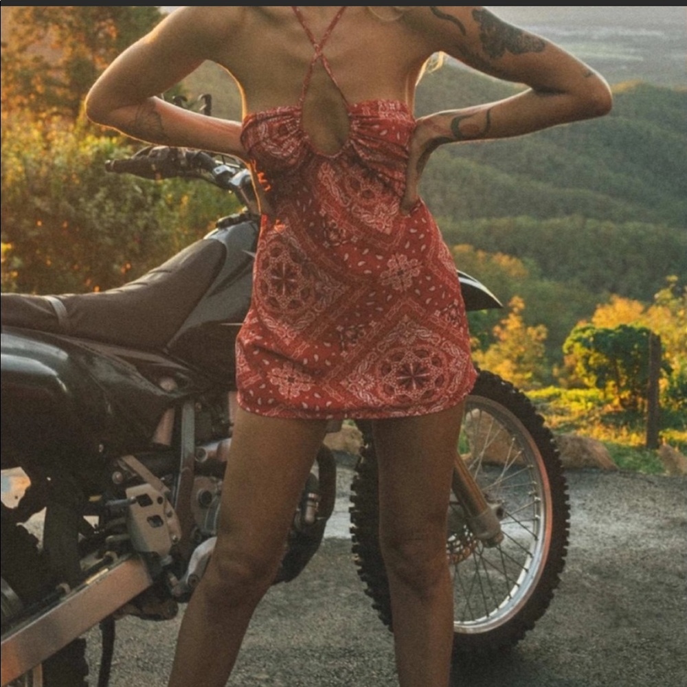 Princess Polly / jagger and stone red bandana dress